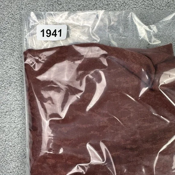 Simply Vera Vera Wang Shirt Women XS Rust Textured Crewneck Top Soft Stretch New - Picture 10 of 10